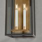 Troy Lighting Arnold 10" 2-Light Exterior Wall Sconce in Patina Brass and Textured Bronze, , large