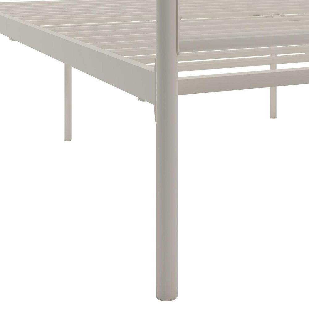 Novogratz Marion King Canopy Bed in White NFM