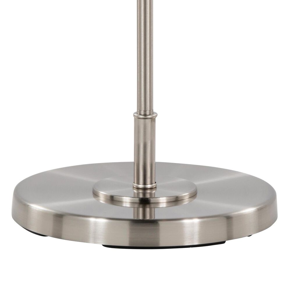 LumiSource Puck 63" Metal Floor Lamp in Brushed Nickel, , large