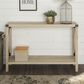 Walker Edison Metal X Entryway Table in White Oak, , large