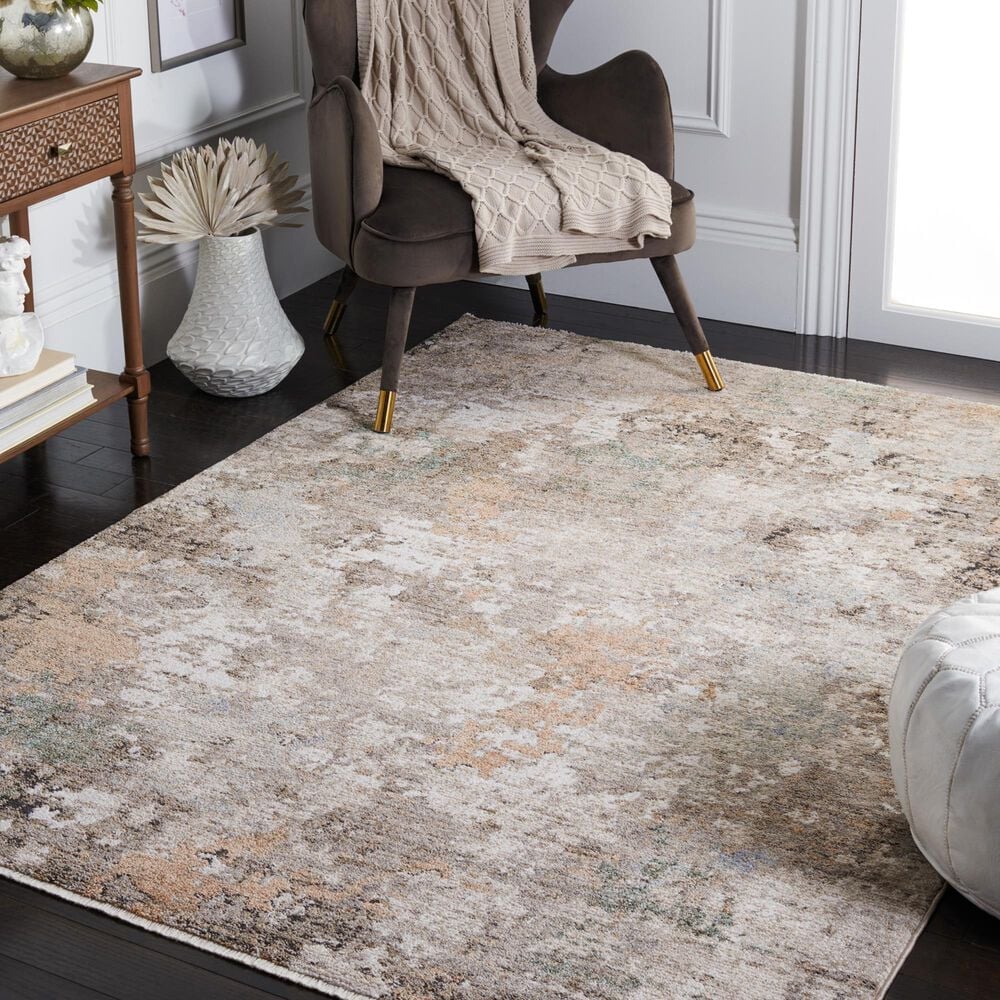 Safavieh Jasmine 4&#39;5&quot; x 6&#39;5&quot; Grey and Gold Area Rug, , large