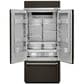 KitchenAid 20.8 Cubic Foot Built-In French Door Refrigerator with Platinum Interior Design in Black Stainless Steel, , large