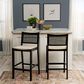 Linon Home Decor Bauer Barstool in Black (Set of 2), , large