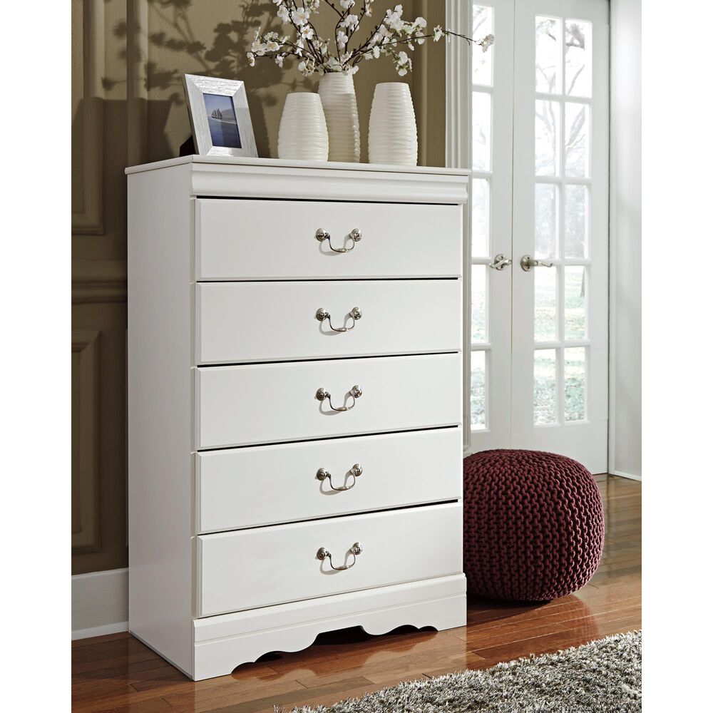 Ashley Anarasia 4-Piece Queen Bedroom Set in White, , large
