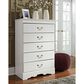 Ashley Anarasia 4-Piece Queen Bedroom Set in White, , large