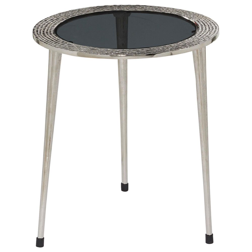 Maple and Jade Modern Leg Accent Table in Silver, , large