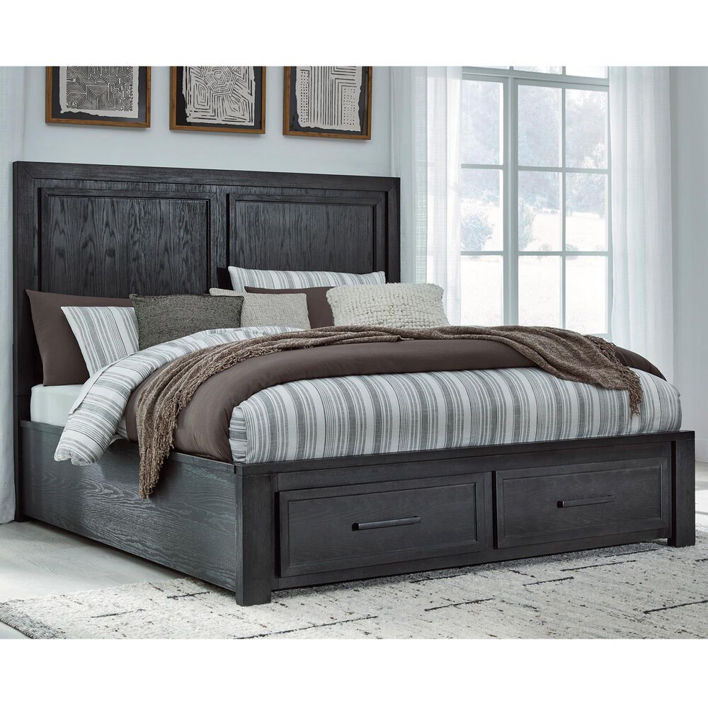 Millenium Foyland California King Storage Bed in Black and Brown, , large