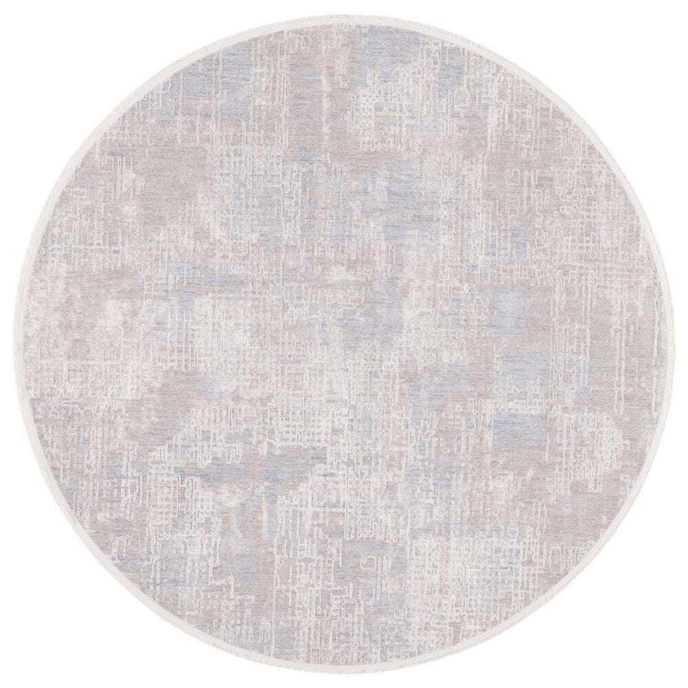 Safavieh Marmara MRM314F 6"7" Round Grey, Beige and Blue Area Rug, , large