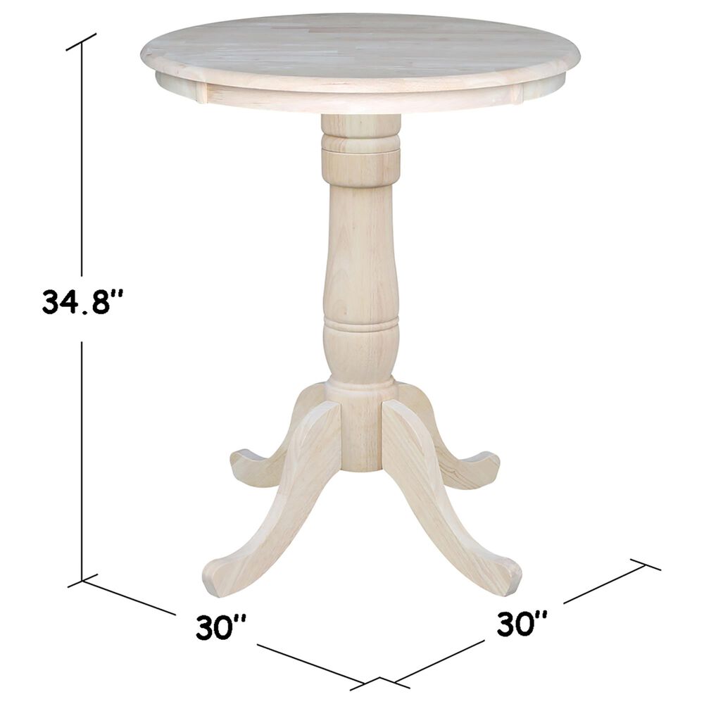 International Concepts Traditional 30&quot; Dining Table in Unfinished, , large