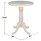International Concepts Traditional 30" Dining Table in Unfinished, , large