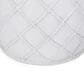 Hearth and Haven Outdoor Round End Table with Diamond Lattice Texture in Antique White, , large