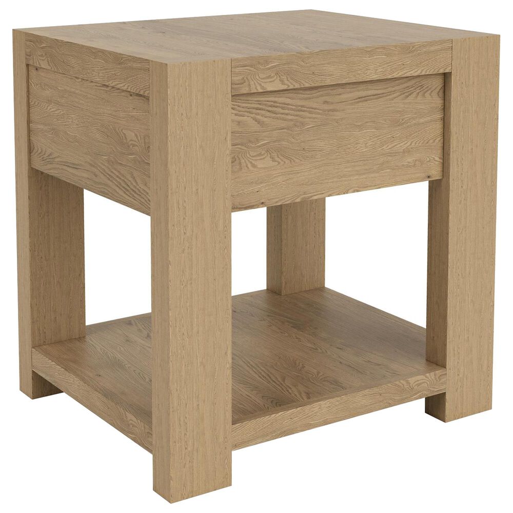 Shannon Hills Davie 1-Drawer Side Table in Pale Oak, , large