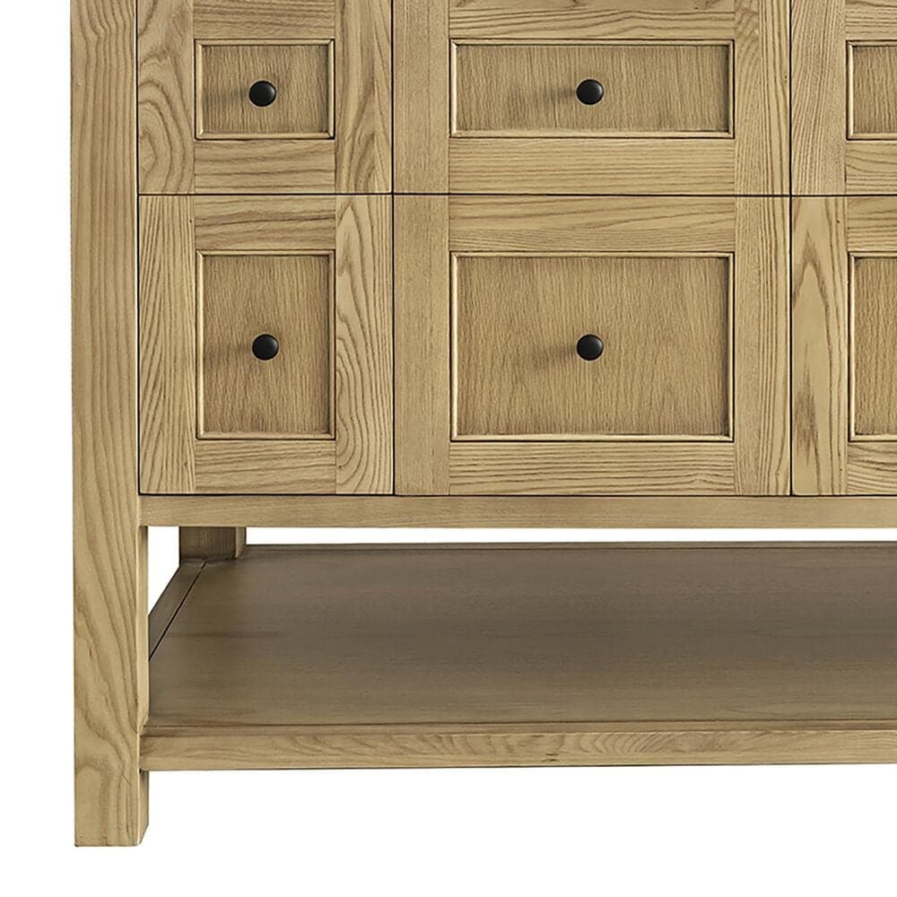 James Martin Vanities Breckenridge 72&quot; Double Bathroom Vanity in Light Natural Oak with 3 cm Eternal Marfil Quartz Top and Rectangular Sinks, , large
