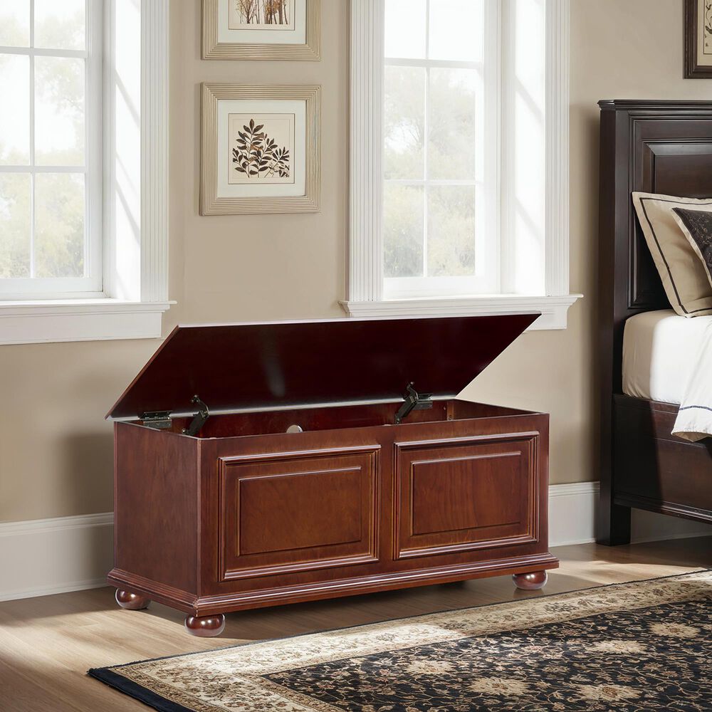 Linon Home Decor Chadwick Cedar Chest in Rich Cherry, , large