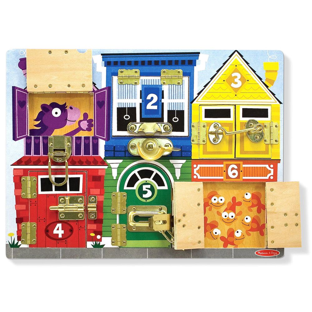 Melissa &amp; Doug Latches Wooden Activity Board, , large