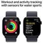 Apple Watch Series 10 GPS 42mm Jet Black Aluminum Case with Ink Sport Loop, , large