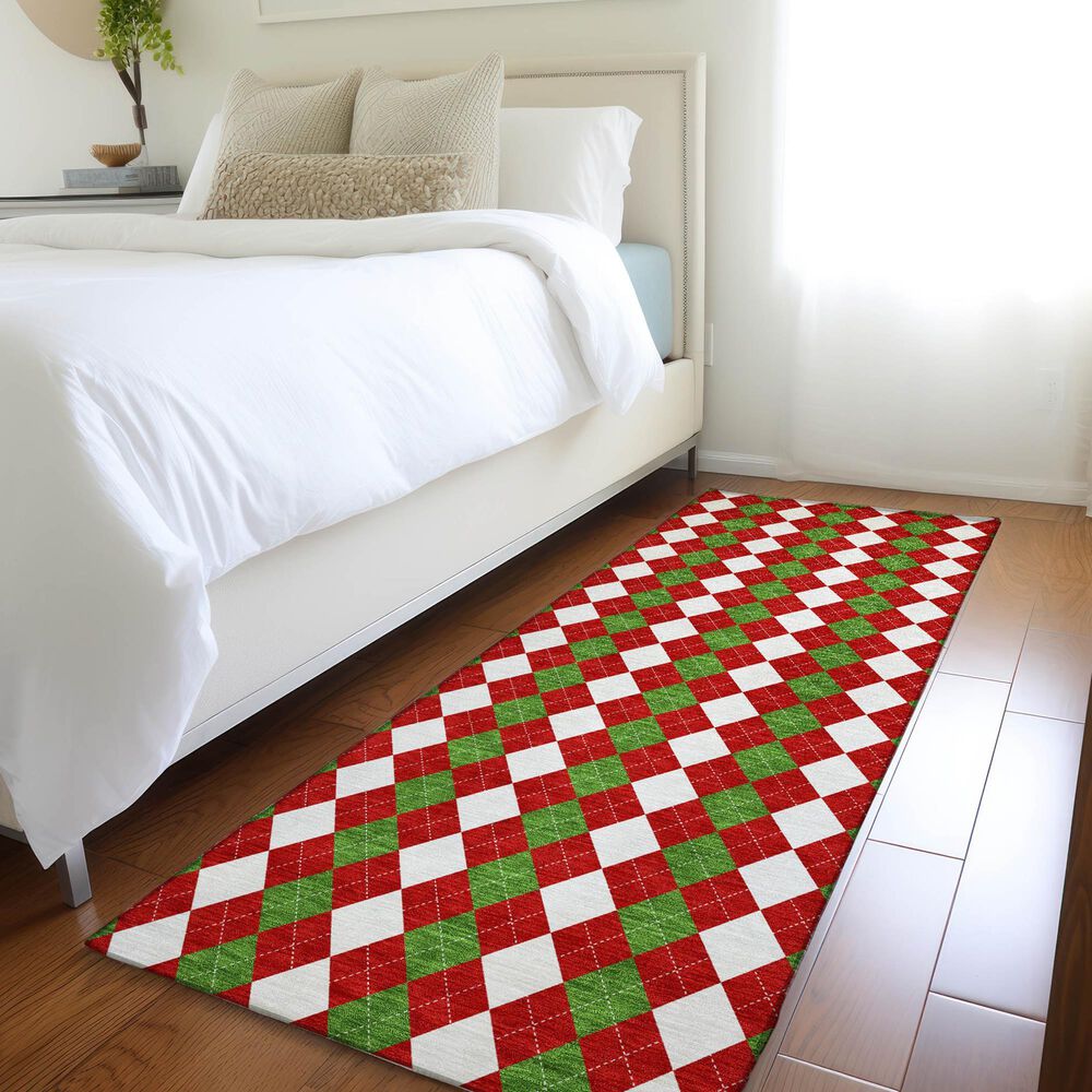 Dalyn Rug Company Wonderland WN20 2&#39;3&quot; x 7&#39;6&quot; Red Indoor/Outdoor Runner, , large