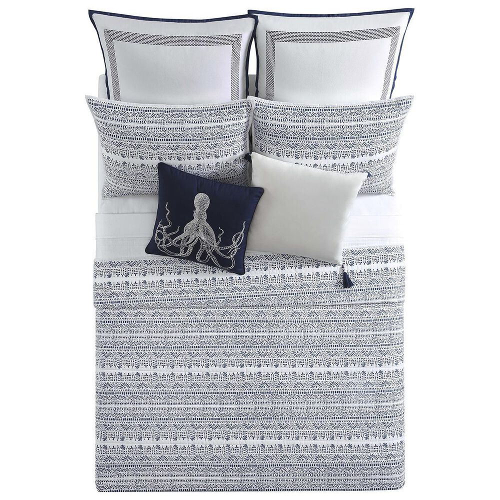 Pem America Ocean Front Resort 3-Piece Full/Queen Reef Quilt Set in White and Blue, , large