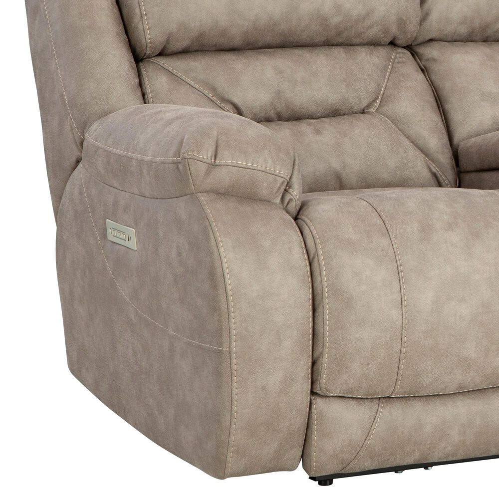 HomeStretch Skywalker Power Reclining Loveseat in Fog, , large