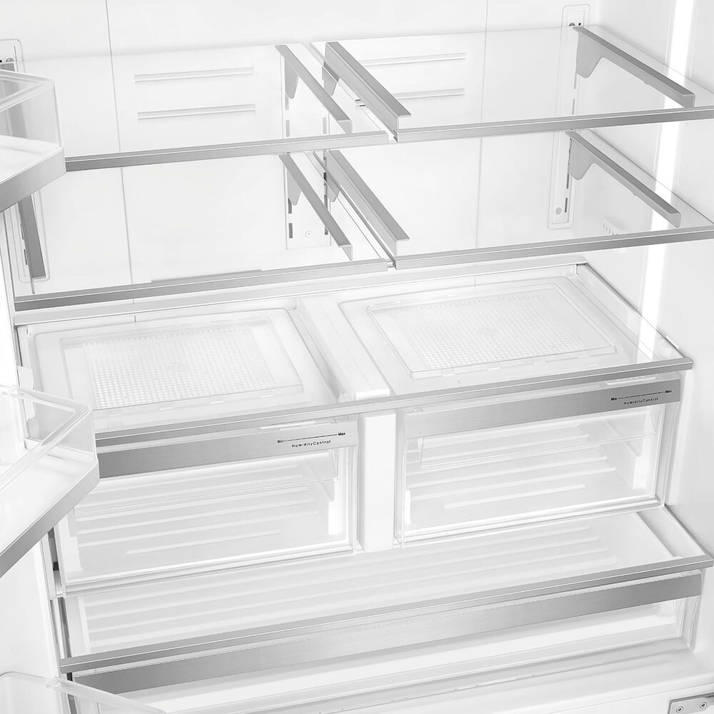SMEG 20.52 Cu. Ft. Freestanding French Door Refrigerator in Stainless Steel, , large