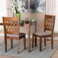 Baxton Studio Florencia Side Chair with Grey Cushion in Walnut Brown (Set of 2), , large