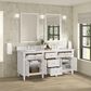 James Martin Vanities Lorelai 72" Double Vanity in  Bright White with 3 cm Arctic Fall Solid Surface Top, , large