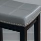 Linon Home Decor Claridge Counter Stool with Light Grey Cushion in Black, , large