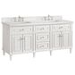 James Martin Vanities Lorelai 72" Double Vanity in  Bright White with 3 cm Arctic Fall Solid Surface Top, , large