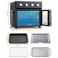 HOMLUX 26 Qt Air Fryer Toaster Oven in Black, , large