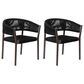 Blue River Doris Patio Dining Chair in Dark Eucalyptus and Black (Set of 2), , large