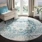 Safavieh Madison MAD603J 5" Round Teal and Ivory Area Rug, , large