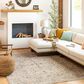 Surya Reina Light Gray, Denim, Cream, Tan, Light Brown, Rust, Mustard and Olive 12" x 15" Area Rug, , large