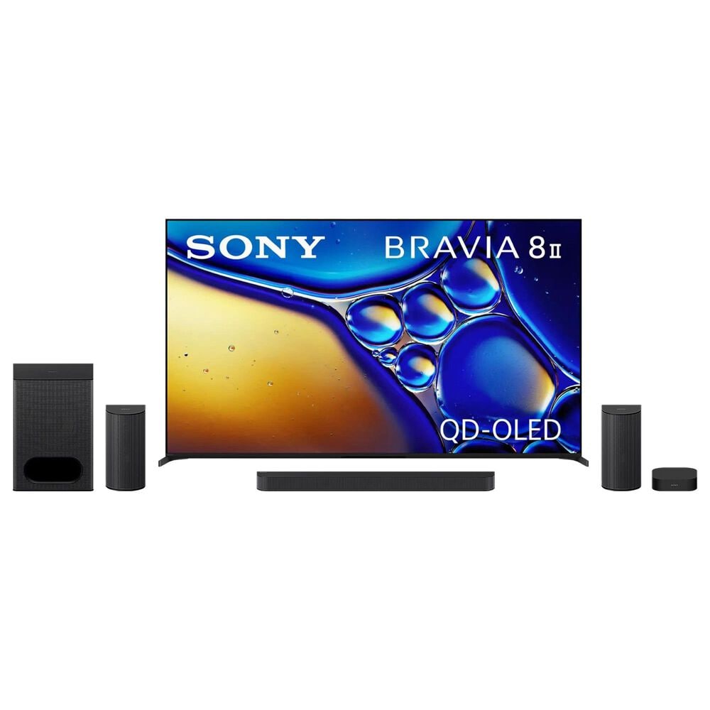 Sony 65" Bravia 8 II Class QD-OLED 4K HDR - Smart Google TV with Theater System 6 in Black, , large