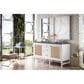 James Martin Vanities Addison 60" Double Bathroom Vanity in Glossy White with 3 cm Arctic Fall Solid Surface Top and Rectangular Sinks, , large