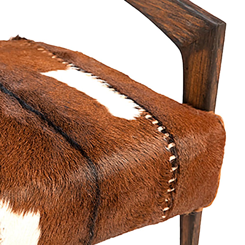 Blue Sun Designs Liara Arm Chair in Mindi Wood and Goat Hide , , large