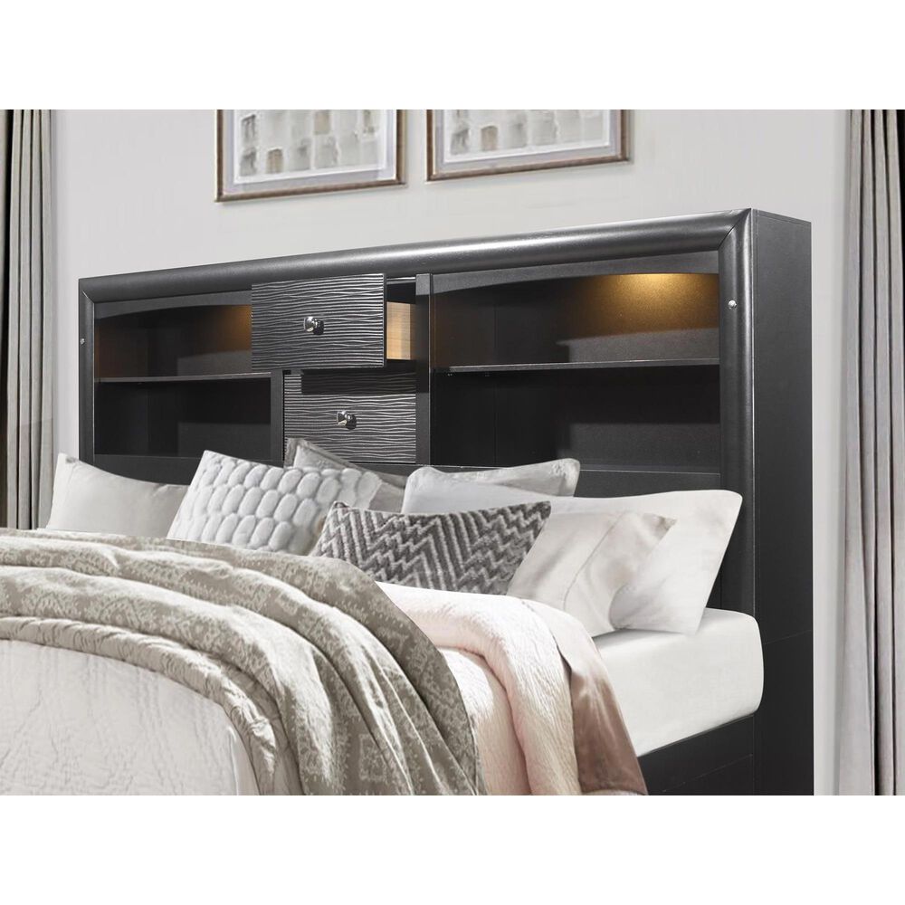 Global Furniture USA Jordyn Queen Bed in Dark Grey, , large