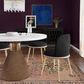 Tov Furniture Harley Dining Chair with Black Cushion in Brushed Gold, , large