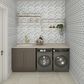 Dal-Tile Gamma Azure Blend 12"" X 12"" TRIANGLE Natural Stone Mosaic Sheet, , large