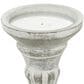 Maple and Jade Turned Pillar Decorative Candle Holder in Washed Gray and Black (Set of 3), , large