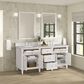 James Martin Vanities Lorelai 72" Double Vanity in Bright White with 3 cm Victorian Silver Quartz Top, , large