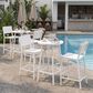 Zuo Modern Kayu Patio Barstool in White, , large