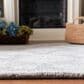 Safavieh Micro-Loop Floral 5" Square Grey and Ivory Area Rug, , large