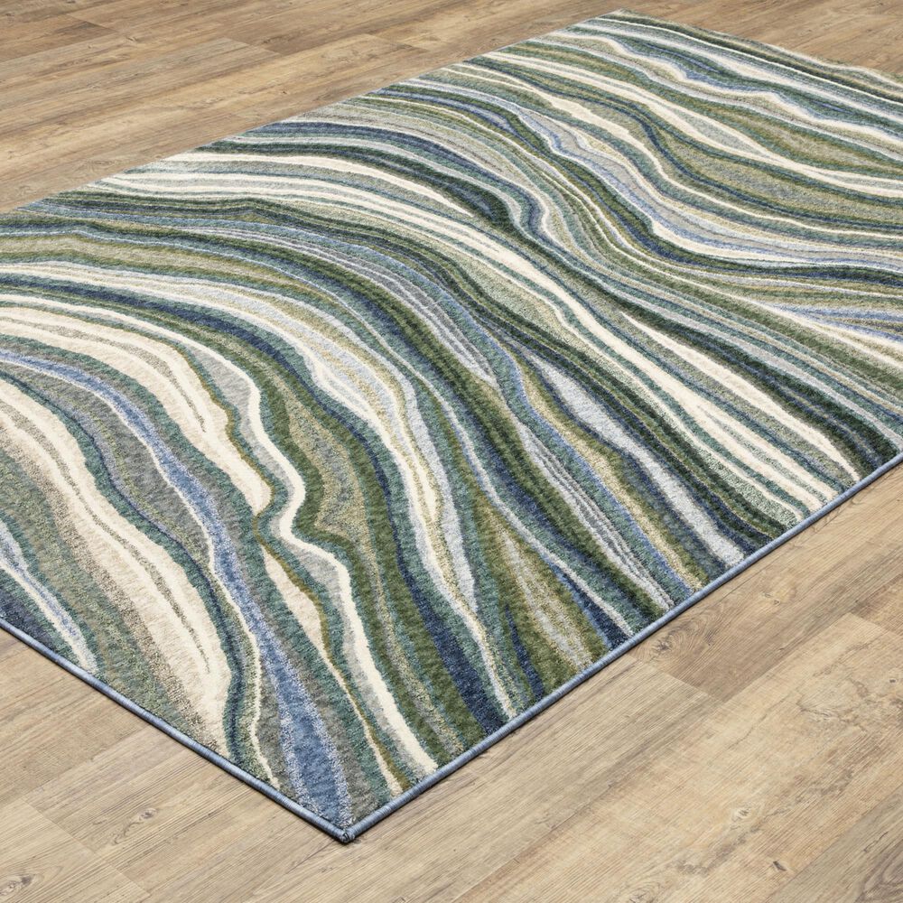 Oriental Weavers Tisdell Green and Blue 3&#39;9&quot; x 5&#39;2&quot; Area Rug, , large