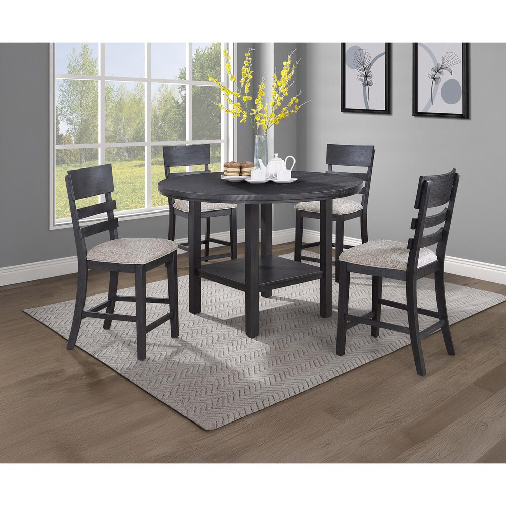 Crown Mark Guthrie Counter Height Table in Charcoal - Table Only, , large