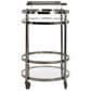 Safavieh Sienna 2-Tier Round Bar Cart in Black Nickel, , large