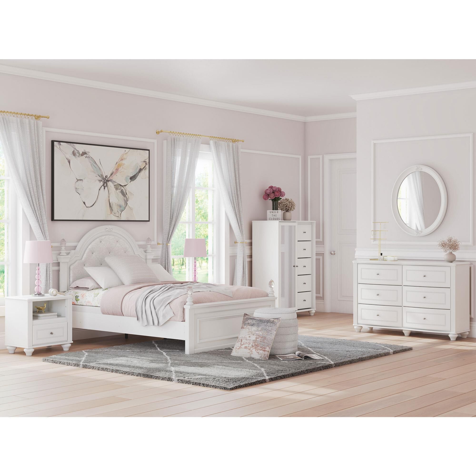 Ashley Kozlani 5-Drawer Dressing Chest in White
