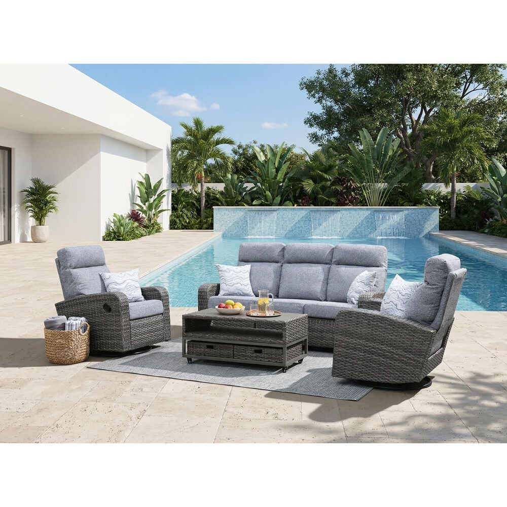 Summit Home Hampton Cove Swivel Glider Recliner in Tobias Color Shadow, , large