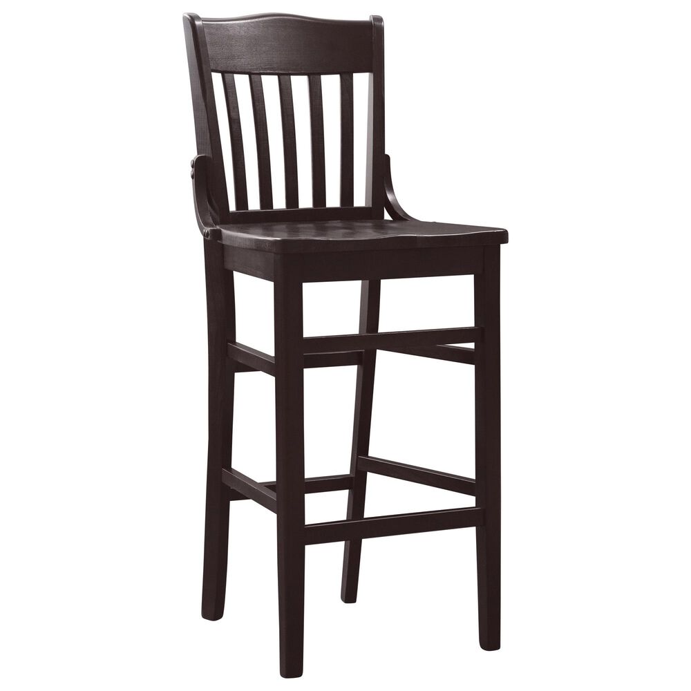 Linon Home Decor Jace Bar Stool in Dark Brown, , large