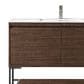 James Martin Vanities Mantova 47.3" Single Vanity in Glossy White and Brushed Nickel with 3 cm Glossy White Composite Stone Top and Rectangular Sink, , large