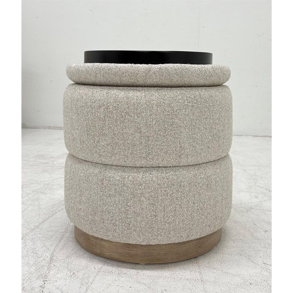 Golden Wave Furniture Dorset Storage Ottoman with Tray in Oat, , large